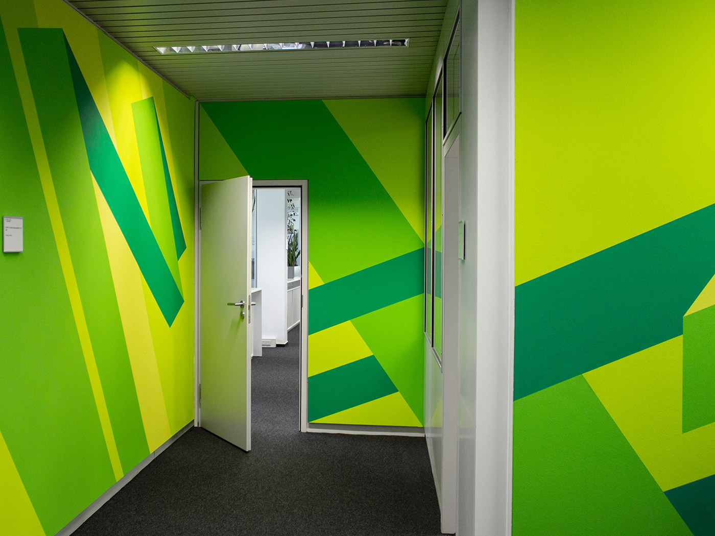 adidas Interior graphics colorful colors bright graphical stripes lines intense germany Headquarters Fun