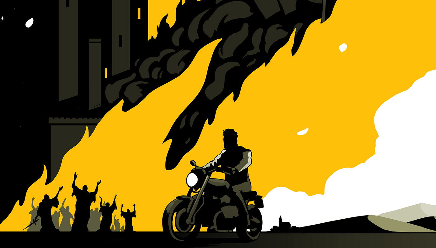 biker poster affiche knight fire posterdesign snake Castle black magic fantasy