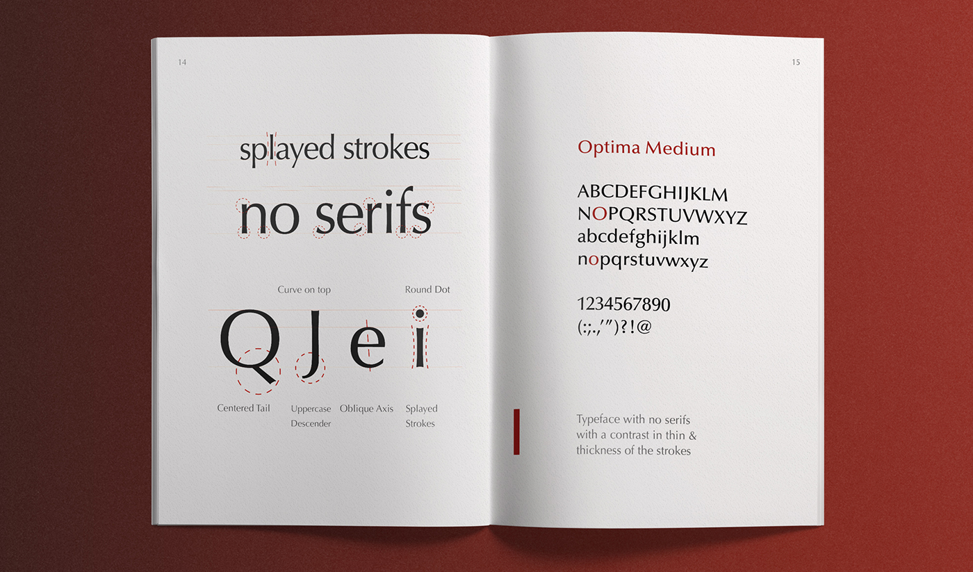 Optima Herman Zapf font elegant sans-serif Splayed strokes