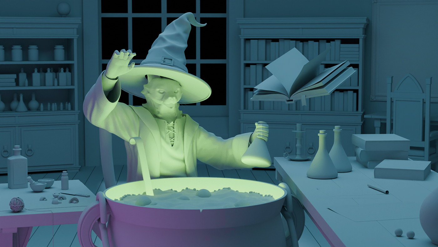 blender blender3d revolution 3D wizard Magic   alchemy Zbrush