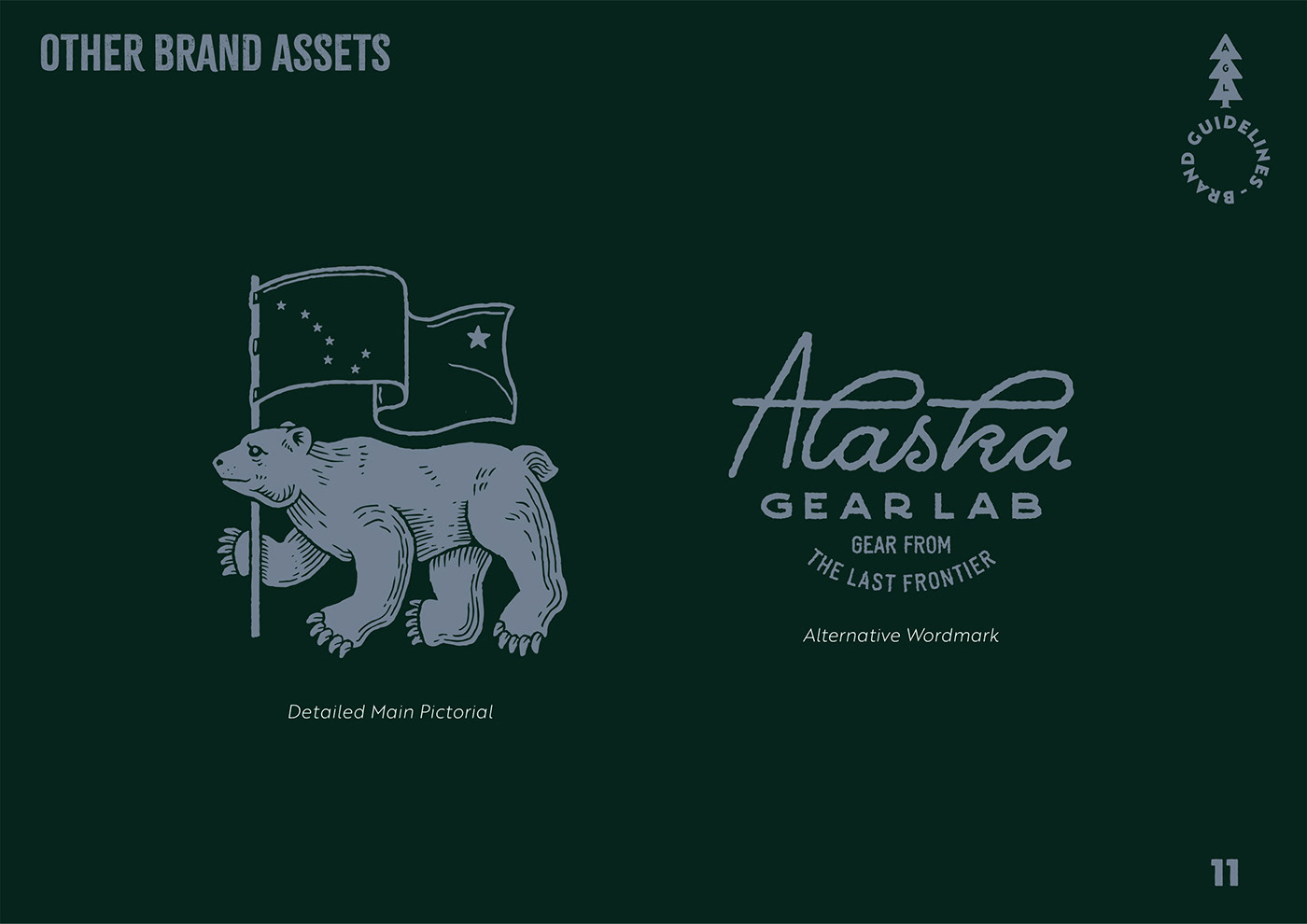 Alaska Gear Lab Brand Guidelines - Illustration & Secondary Wordmark