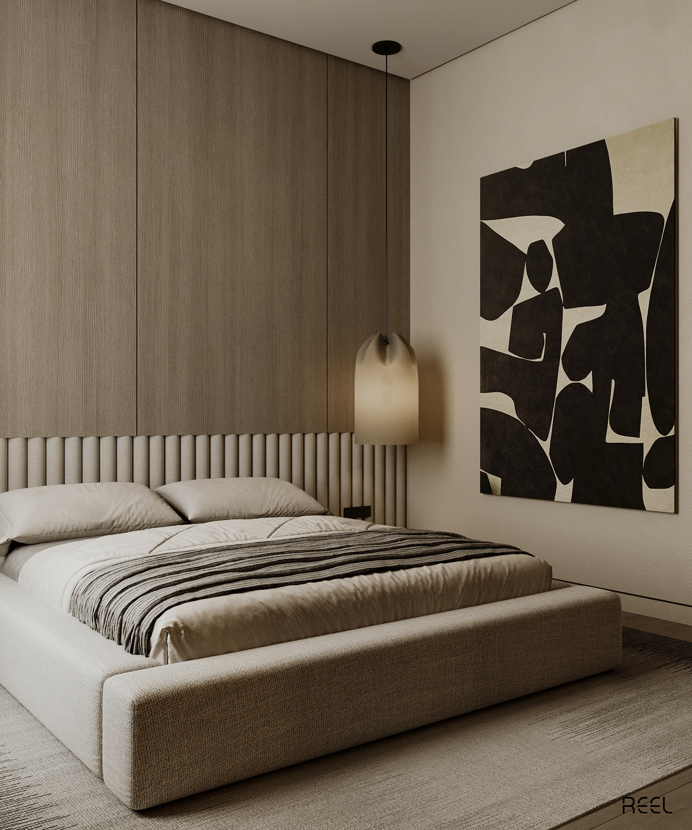 bed interior design  Render architecture modern 3D bedroom visualization 3ds max corona