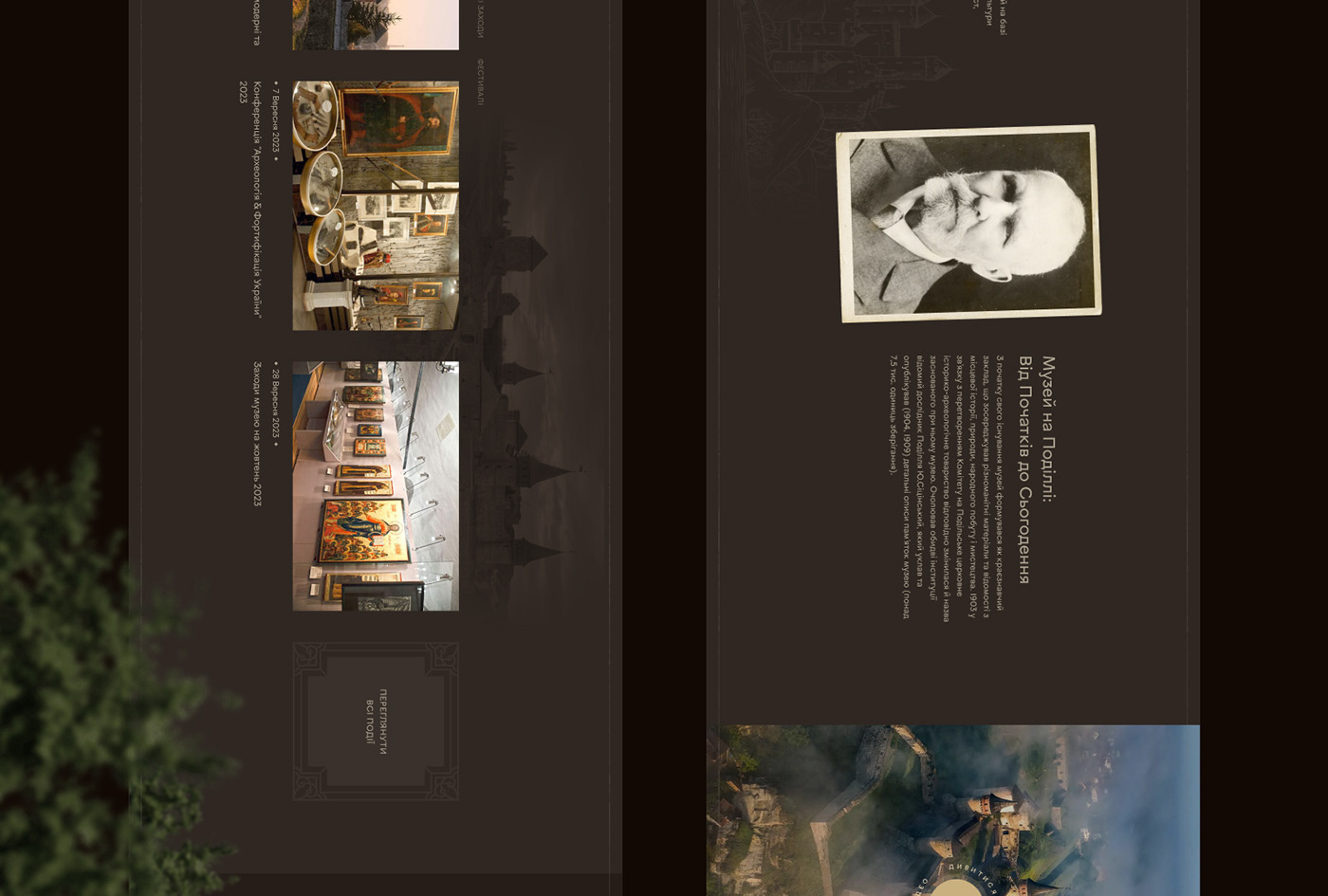 museum concept Web Design  Website UI/UX ui design landing page horizontal modern architecture