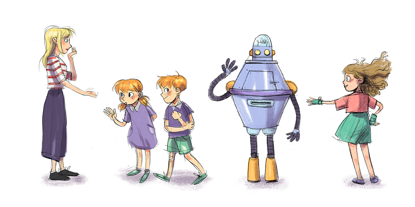children's book kids Character robot inventor Dynamic Reading series book children