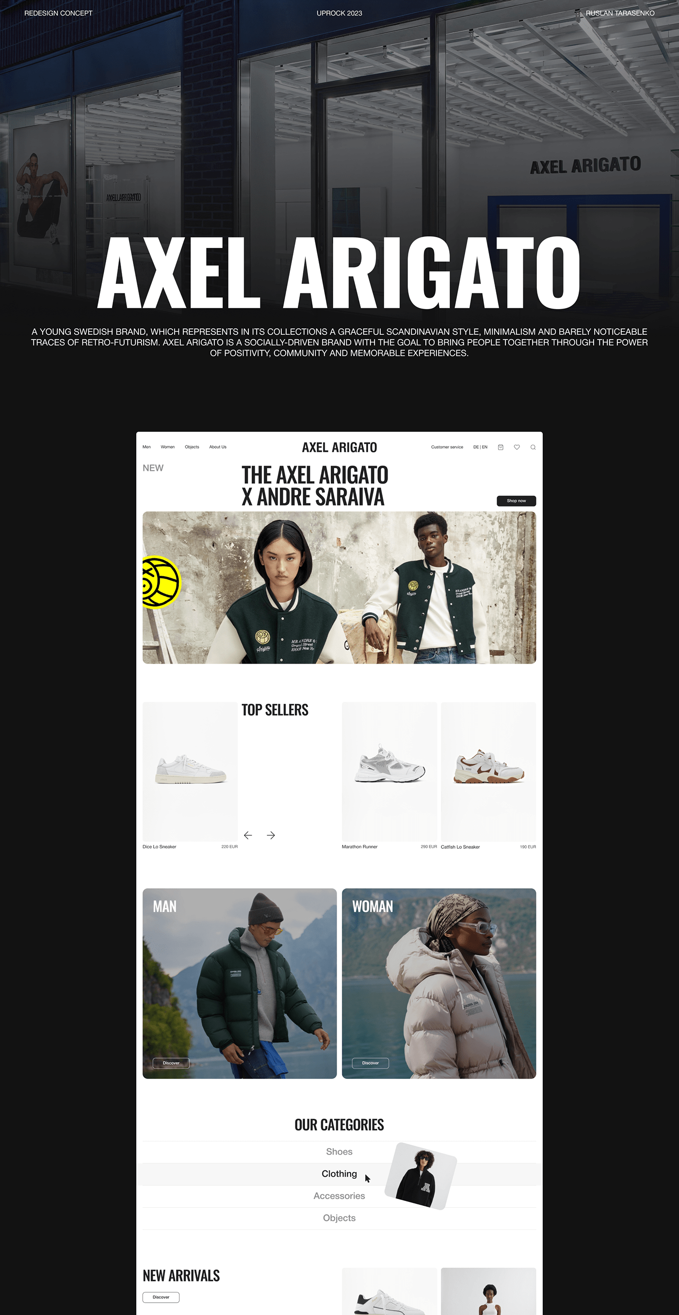 Ecommerce Fashion  redesign shop UI/UX user interface Web Design  website redesign Figma Minimalism