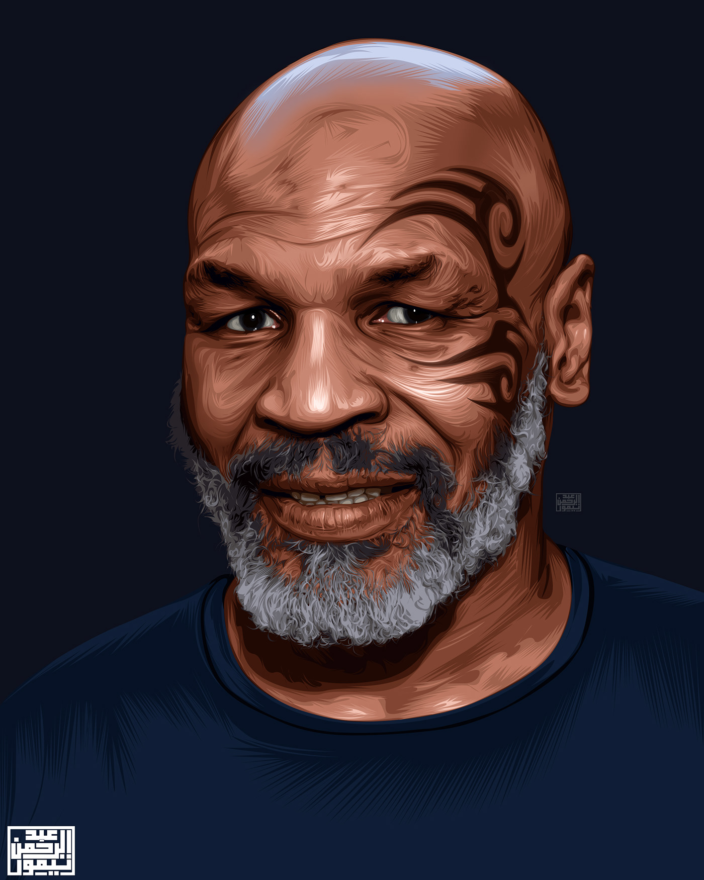 a.taymour abdelrahman taymour art box Boxing draw Mike Tyson tayson vector art Vexel Art