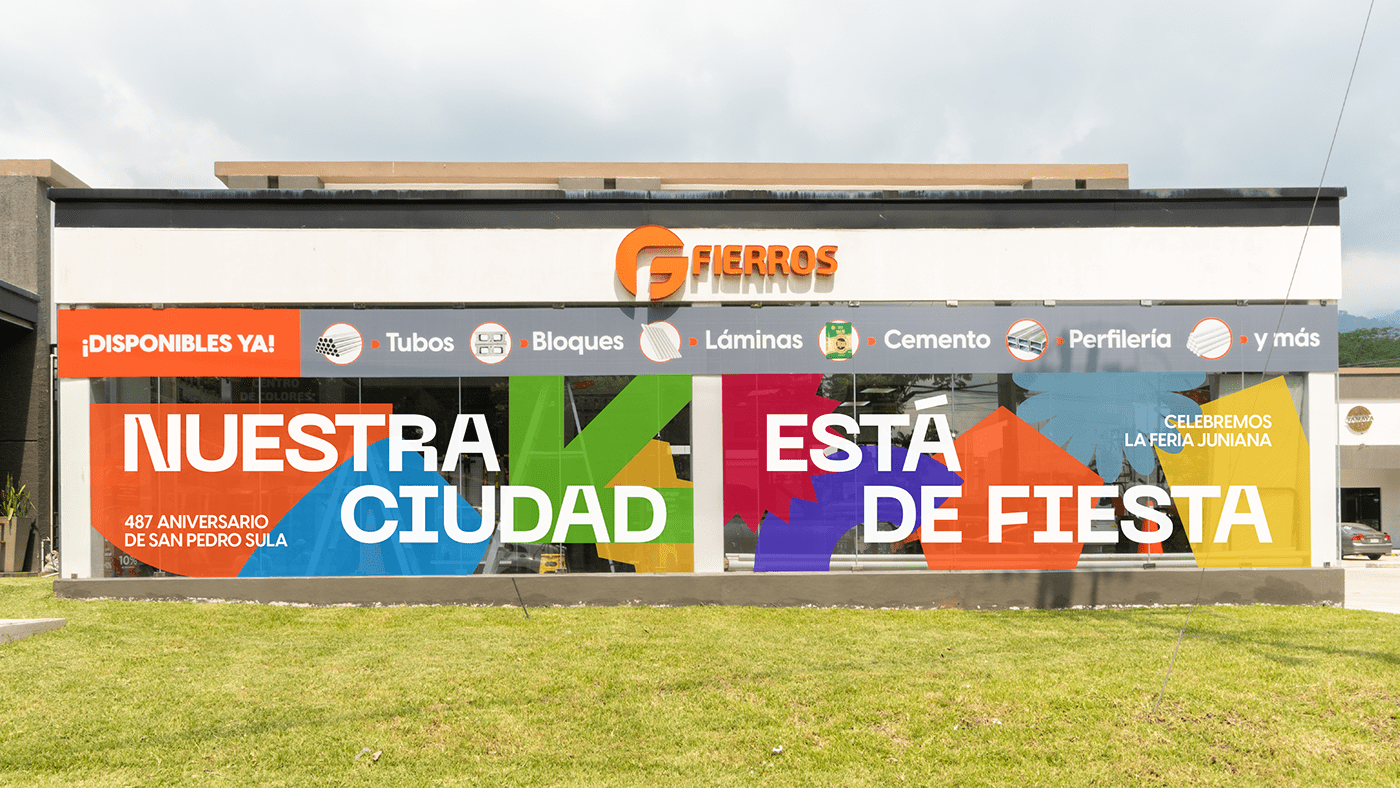campaign outdoors motion graphics  San Pedro Sula Honduras Hardware store creative agency Feria Juniana Fierros stoodio
