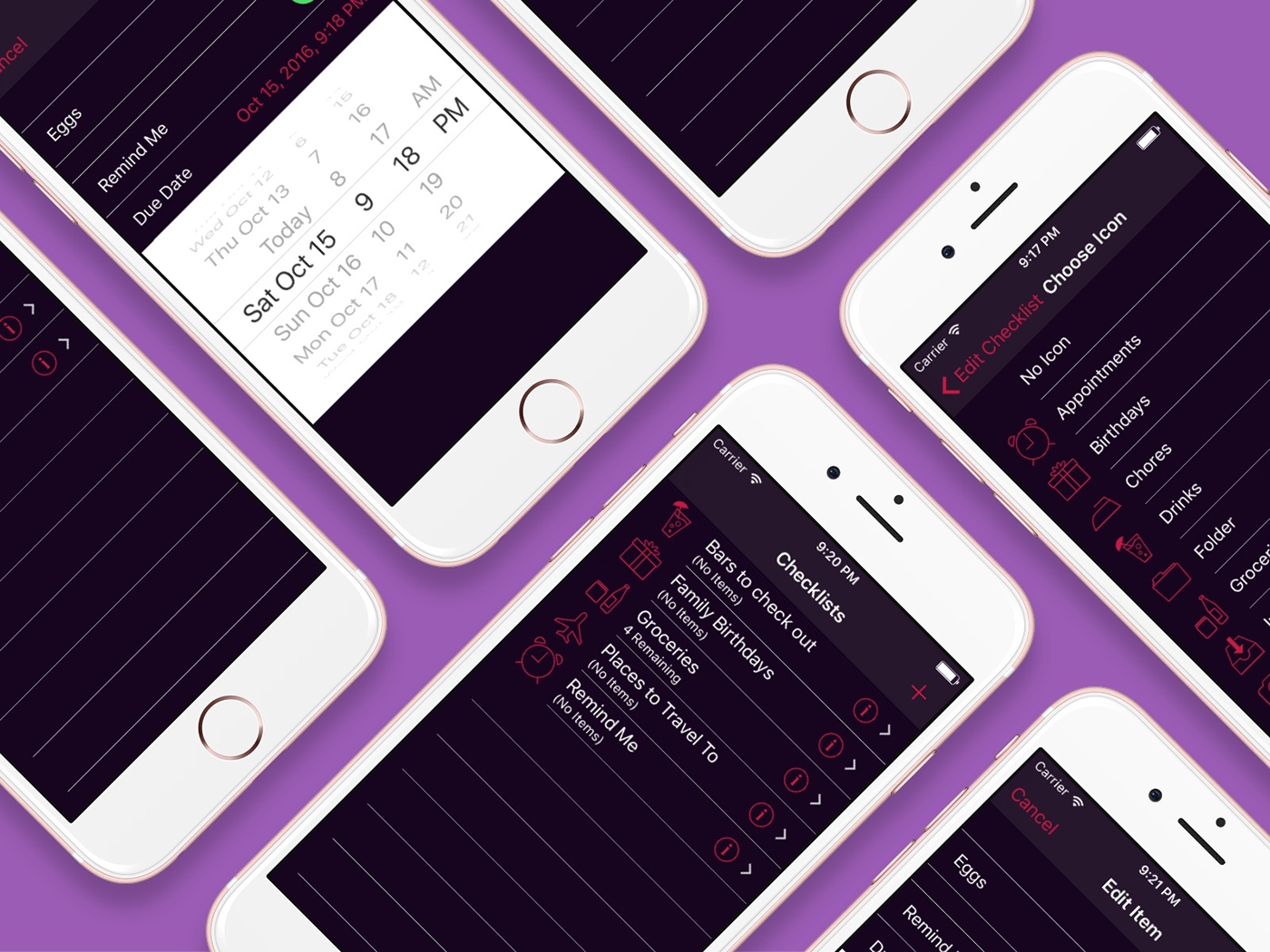 iphone checklist Interface minimal graphic design ios Work 