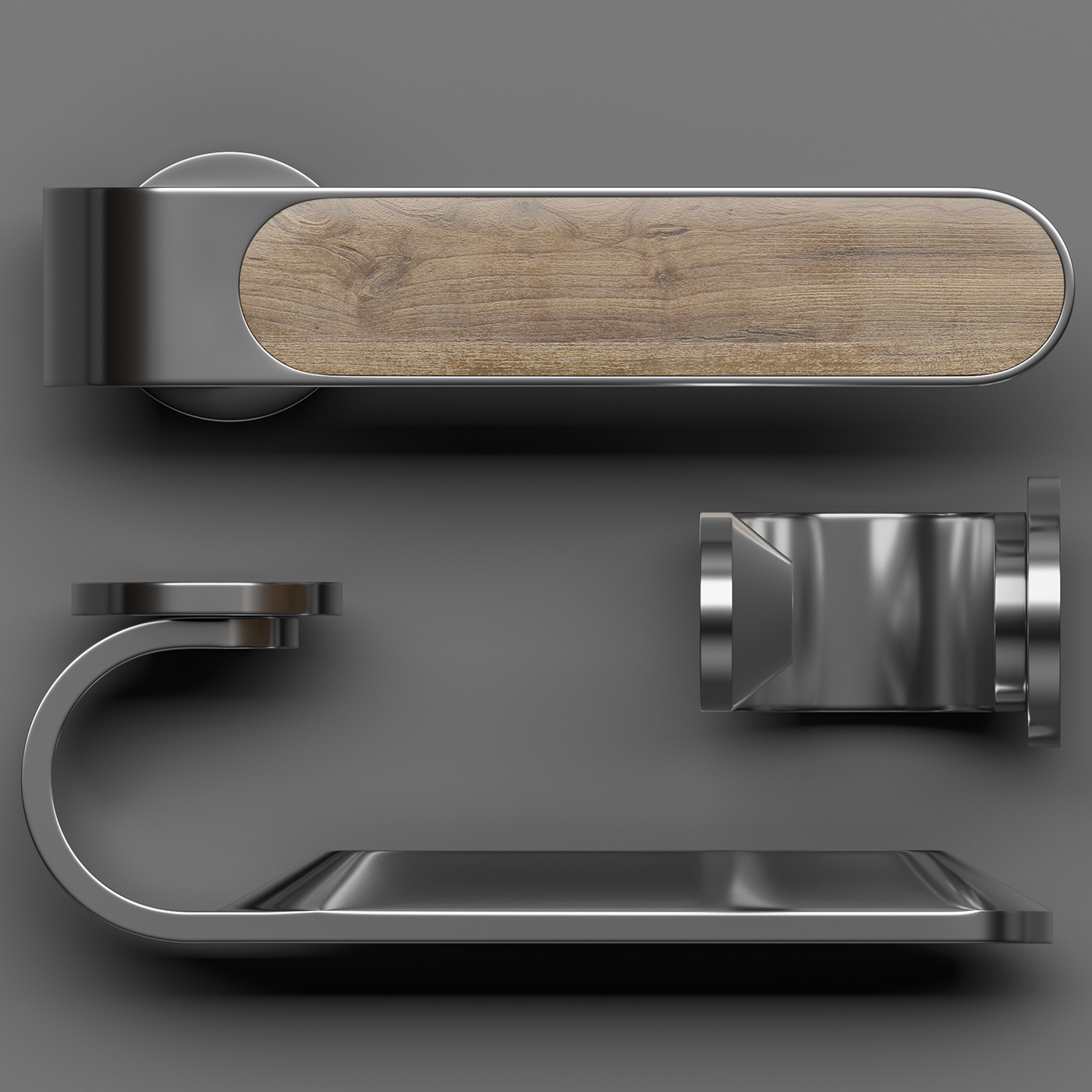 door handle Minimalism hidden installation hardware industrial design  product design  дверная ручка фурнитура ручка