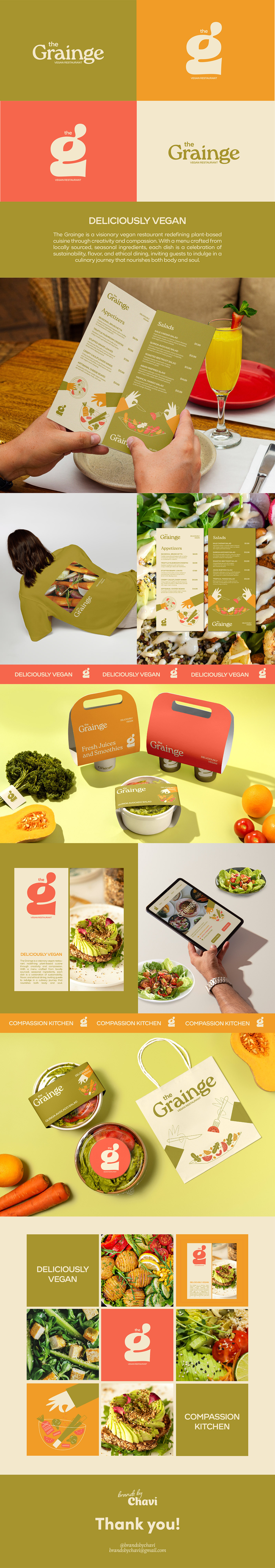 cafe Food  restaurant brand identity vegan menu logo Packaging visual identity branding 