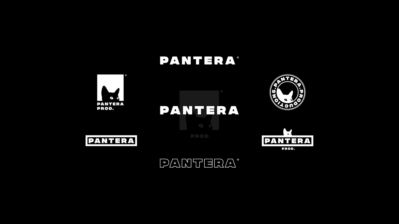 studio prod Production pantera texture branding  Black&white Cat black Glitch