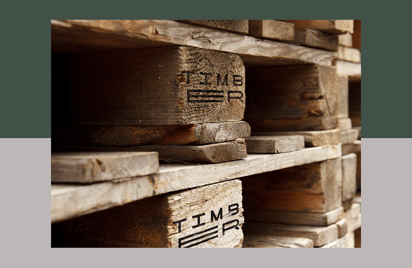 brand graphic charter graphic design  green natural Nature visual identity wood Wooden Pallets yellow