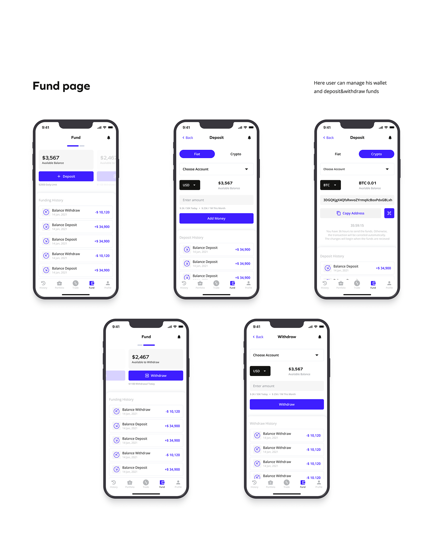 crypto cryptocurrency Figma ios mobile Mobile app UI UI/UX user interface ux