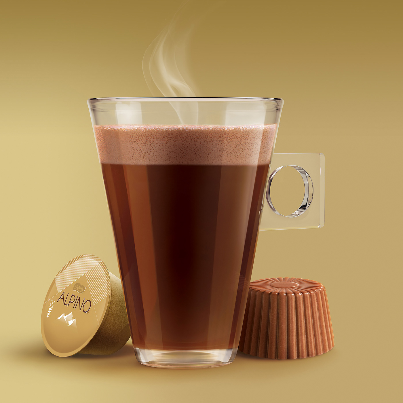 3D chocolate Cocoa coffe food illustrations hiperrealism hot drinks