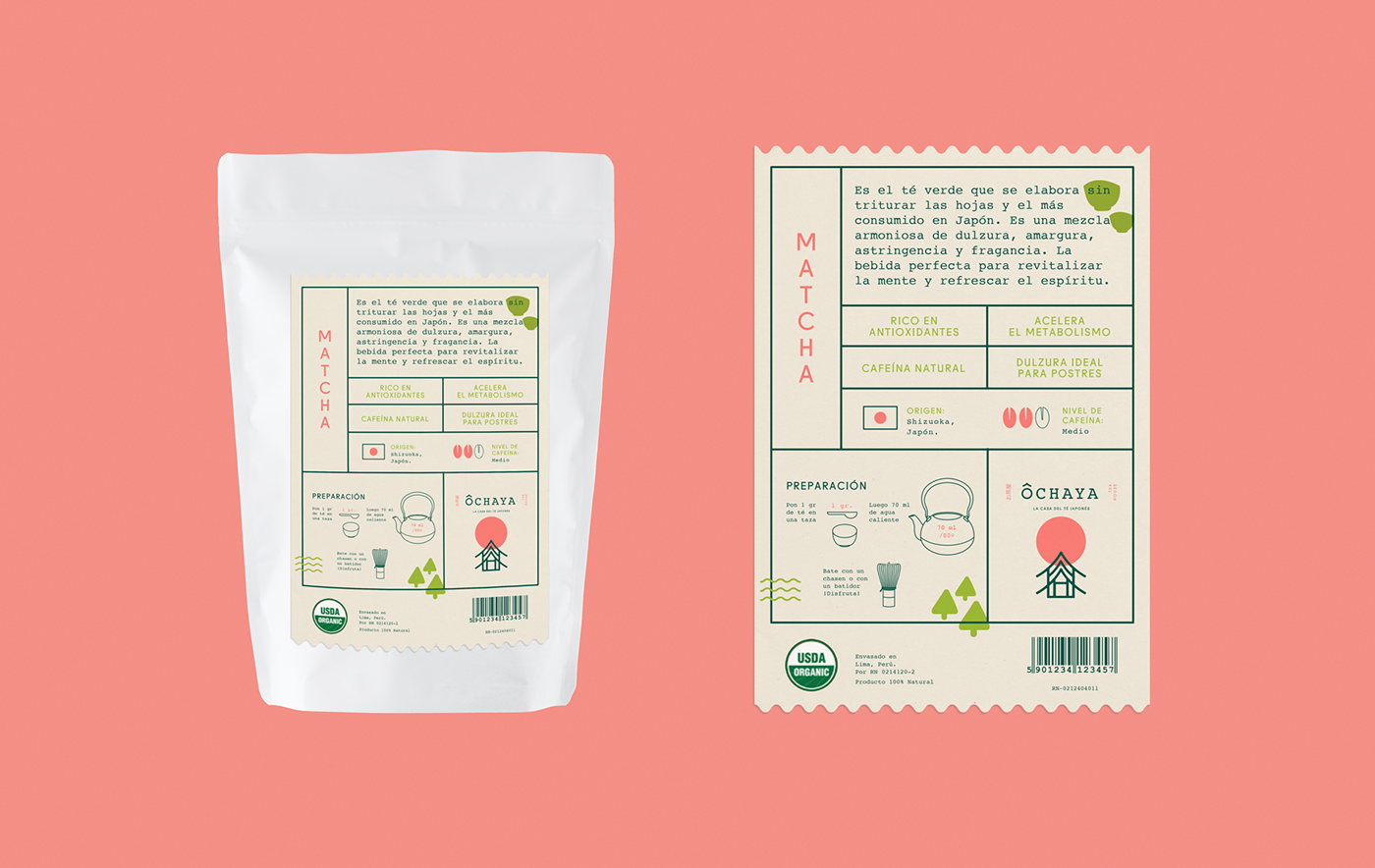 Packaging japan matcha Minimalism tea foodie relax Sun tea house energy drink