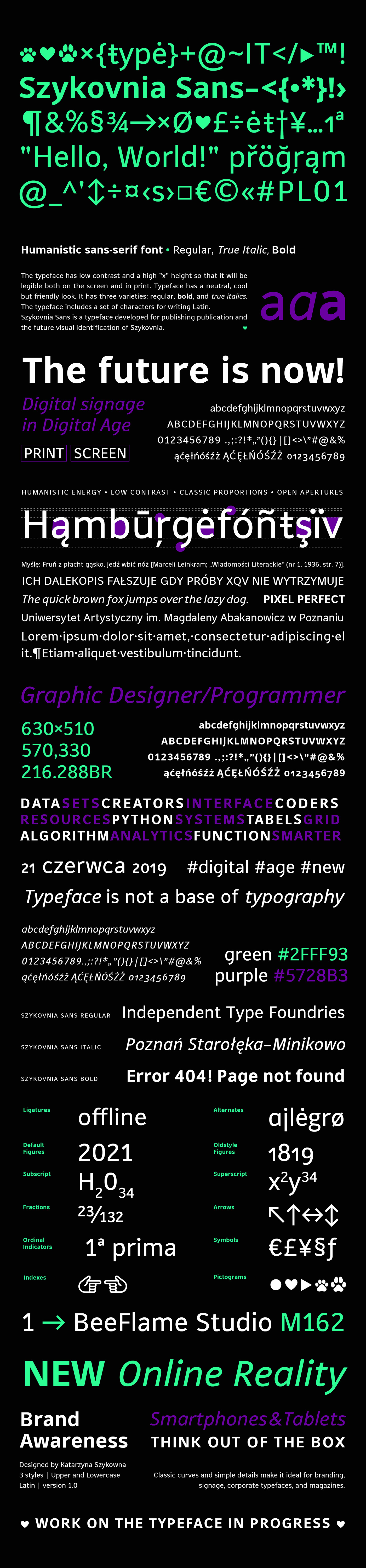 font humanistic sans Opentype sans sans serif sans-serif Szykovnia Szykovnia Sans Typeface typography  