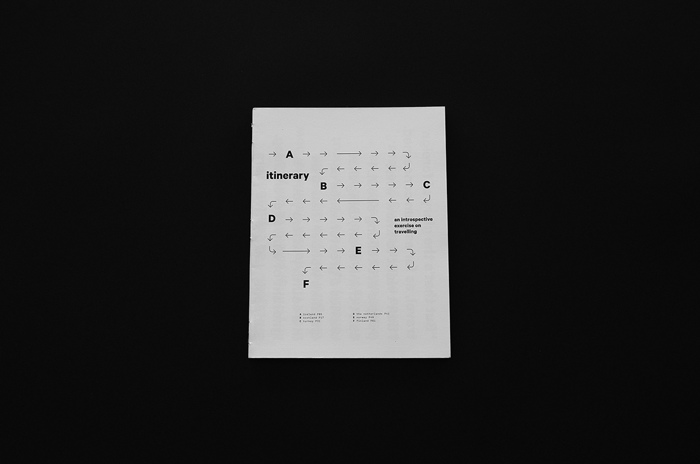 itinerary multiple plane brochure flyer Travel monospaced airport clean black White grayscale transparent mint green