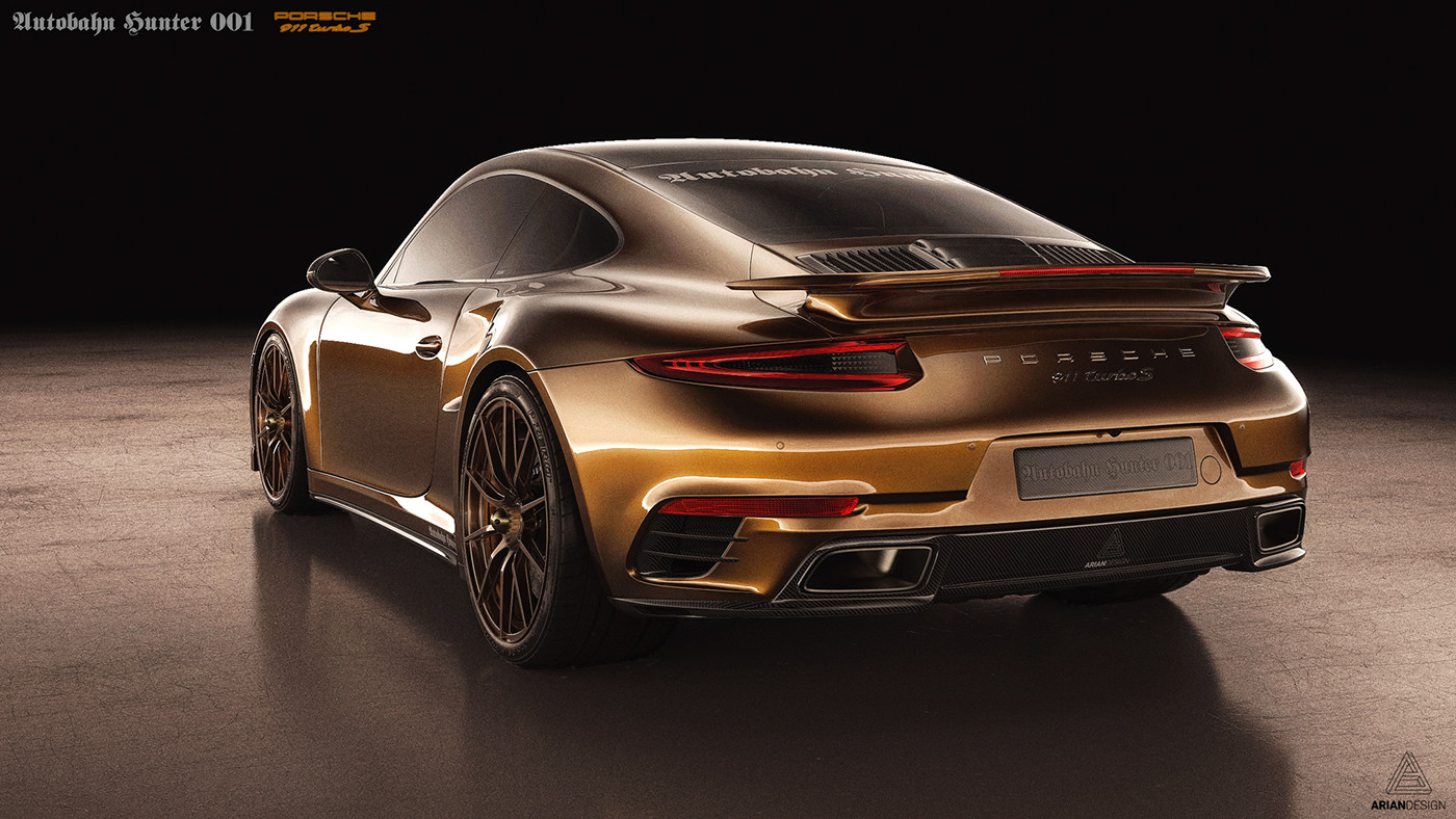 Porsche ILLUSTRATION  AUTOBAHN Ariandesign rendering art automotive   visual car CGI
