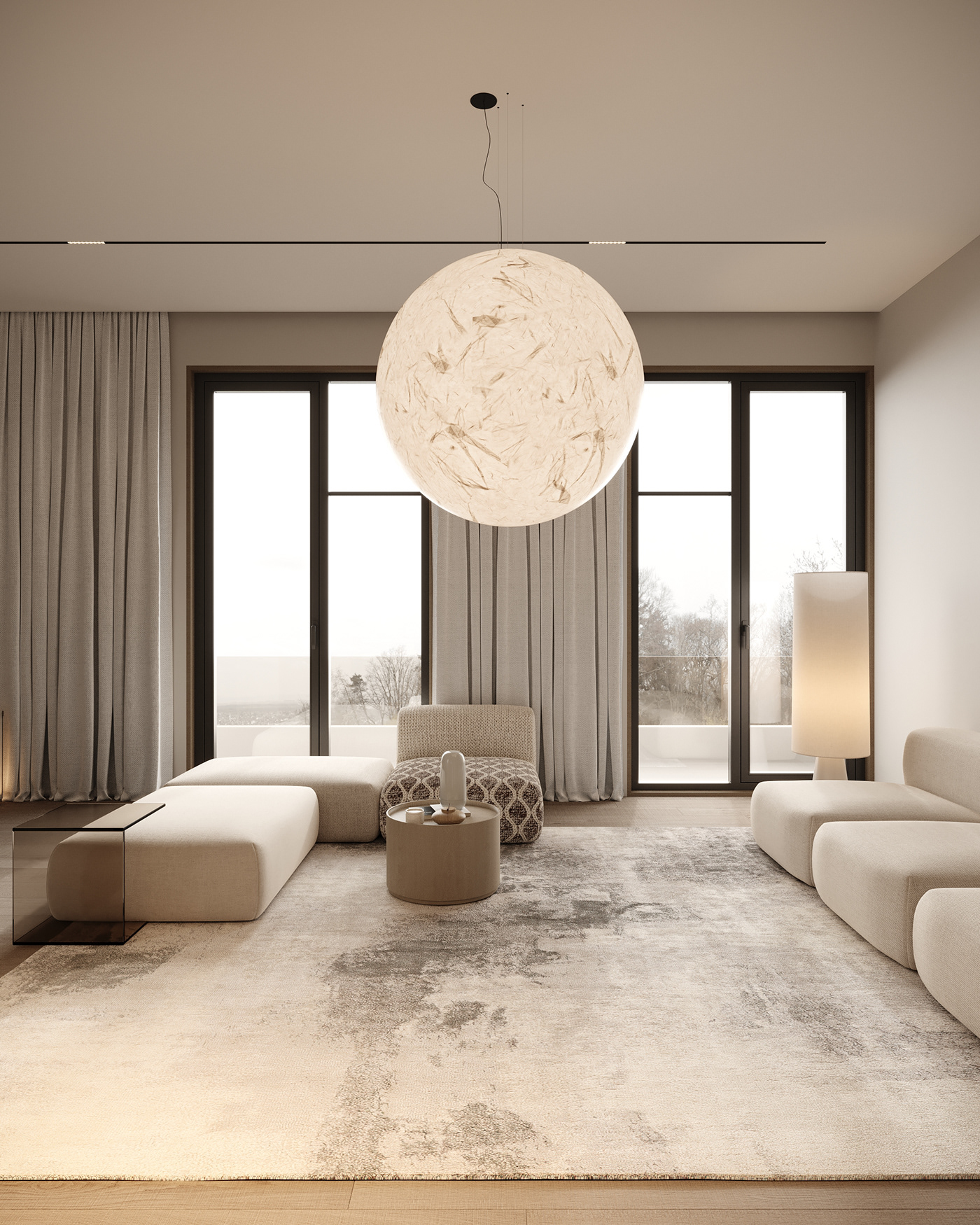 design interior design  corona minimal minimalist living room kitchen visualization architecture archviz