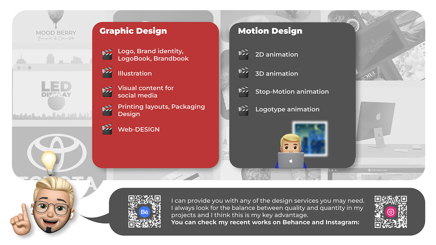 3D brand identity designer Freelance graphic design  motion design motion graphics  presentation Social media post Web Design 