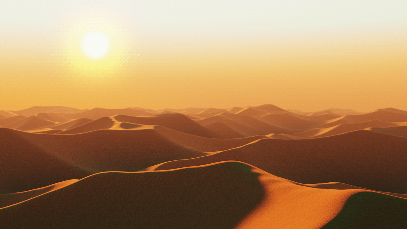 desert Landscape dunes Sun sunset