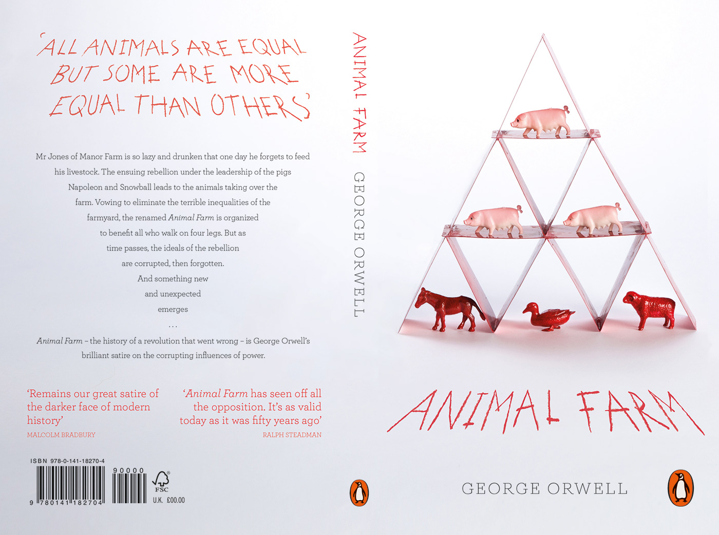 book cover Book Cover Design Animal Farm George Orwell Photography  graphic design  house of cards