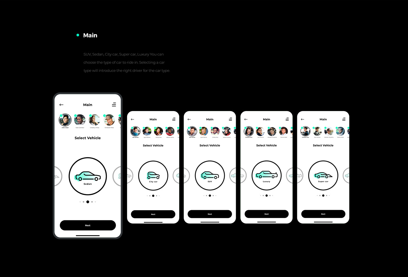 UI GUI uiux Uber app mobile design xD brand identity brand