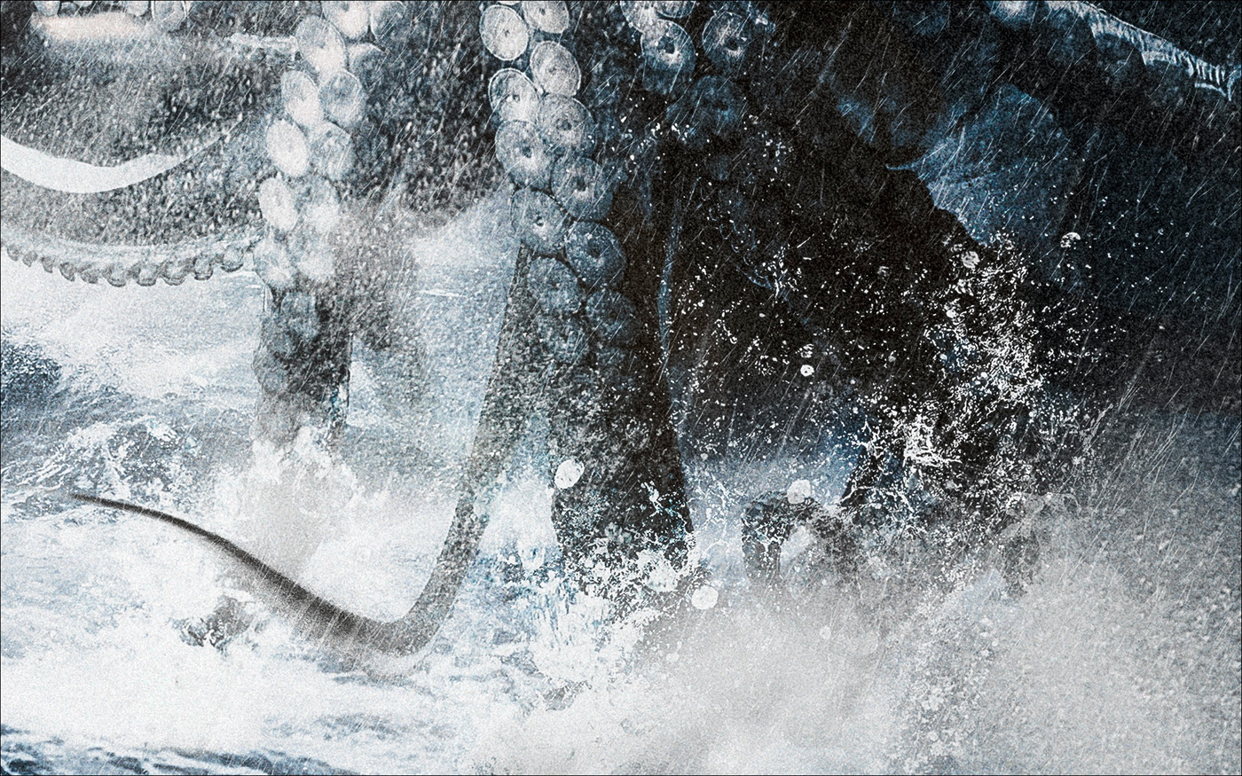 hp lovecraft lovecraft cthulhu Ocean storm photo illustration  nathan spotts Elder God compositing photoshop