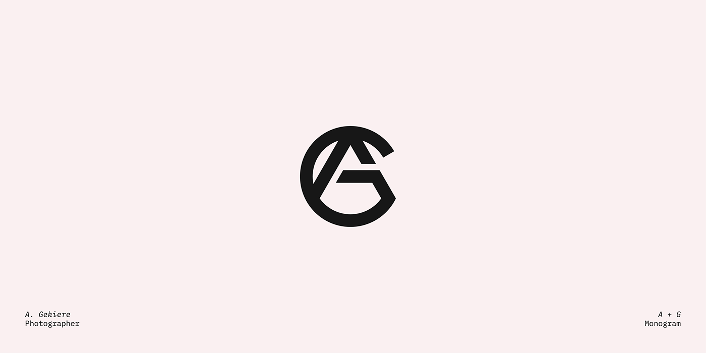 Geometrically designed logo of letters A & G.