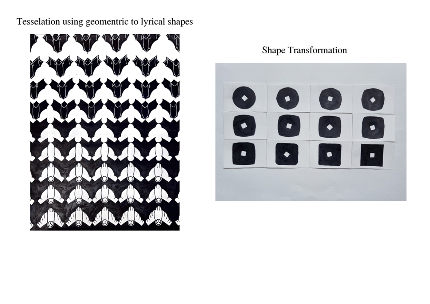gestalt principles visual design rhythm Harmony Tessellation Transformation line dots