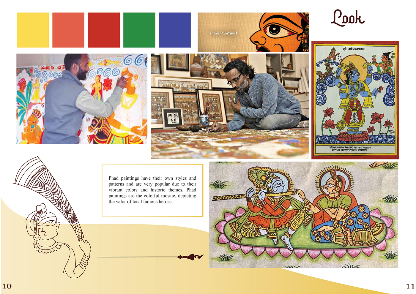 artwork Collection folk art Indian motifs Phads print design  RAJASTHAN PAINTINGS