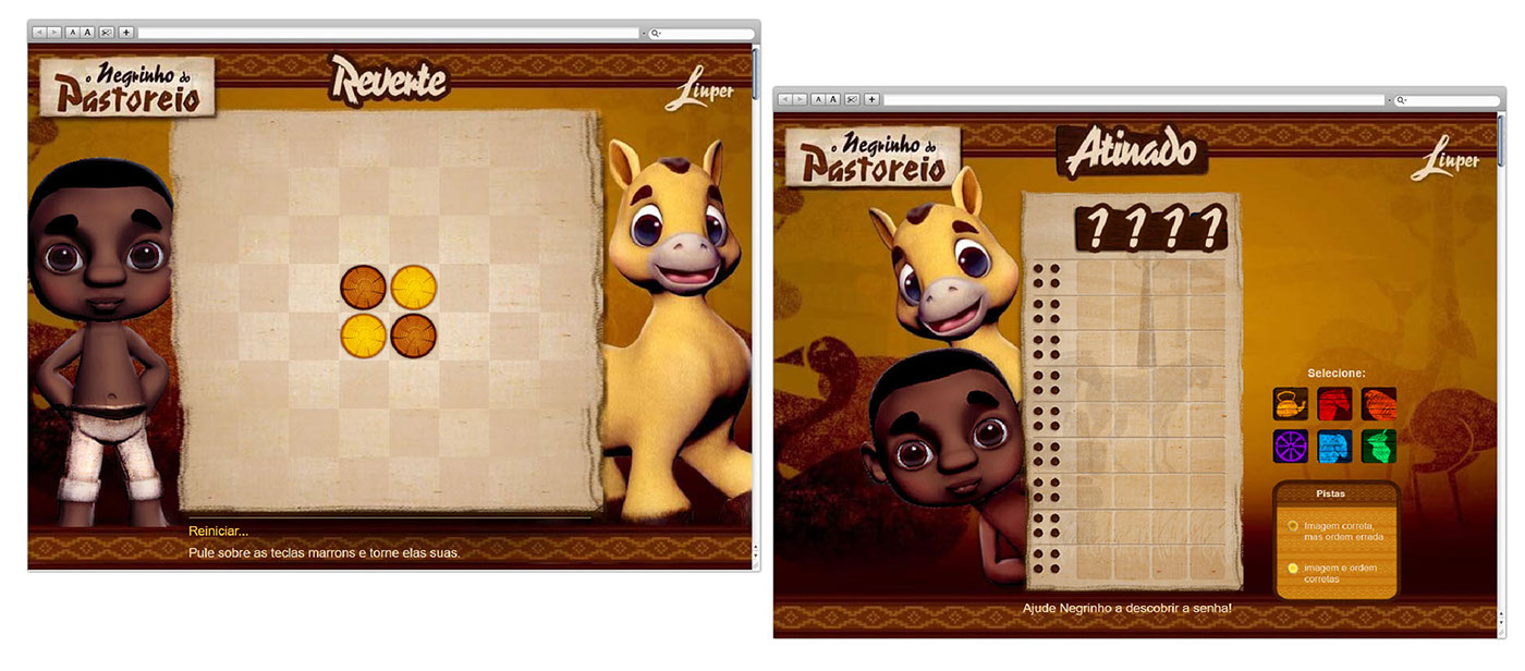 embalagem Pack game jogo infantil folclore lenda children personagem negro