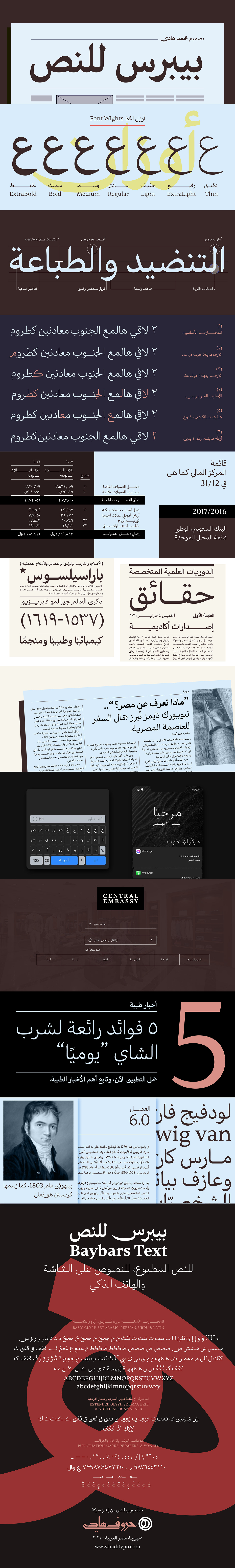 Arabic Fonts Arabic Typeface digital fonts modern font Naskh Printing screen type type design
