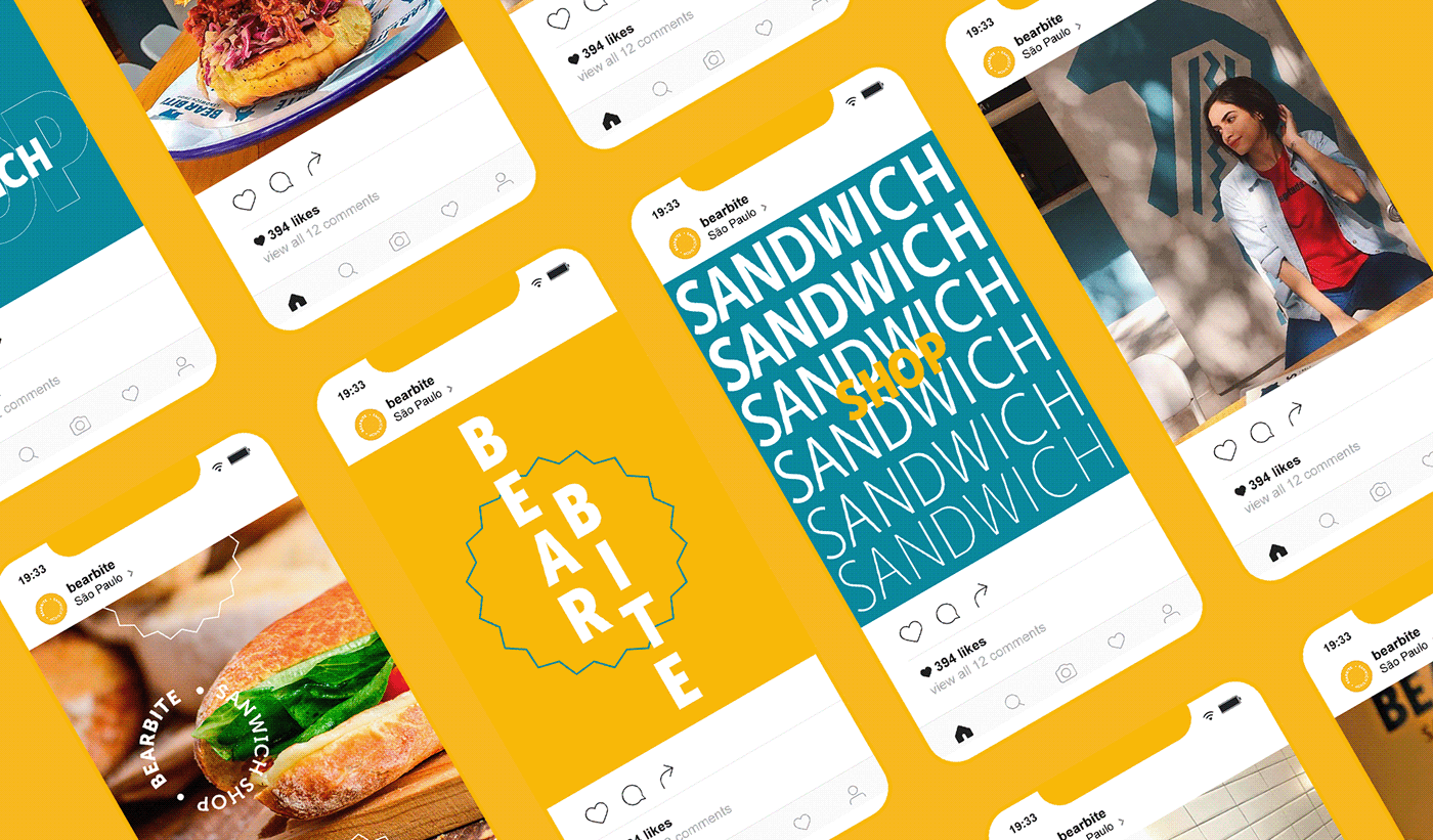 bear brand burger burguer Food  gastronomy logo mark sandwich shop