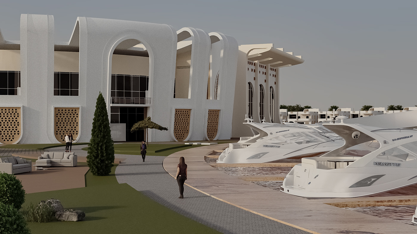 architecture Urban Design 3dsmax corona render  D5 Render Villa Boutique Hotel club house visualization Aqua Lune