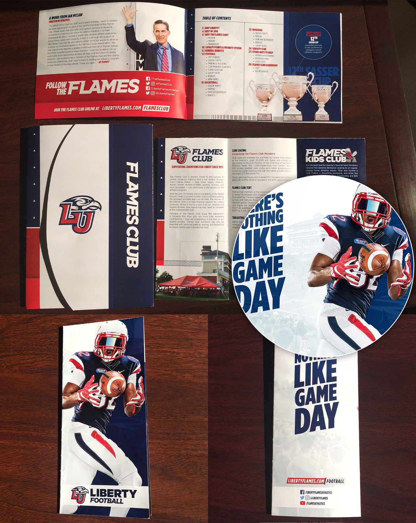 Packaging sport football soccer baseball basketball brochure Email Flames Liberty