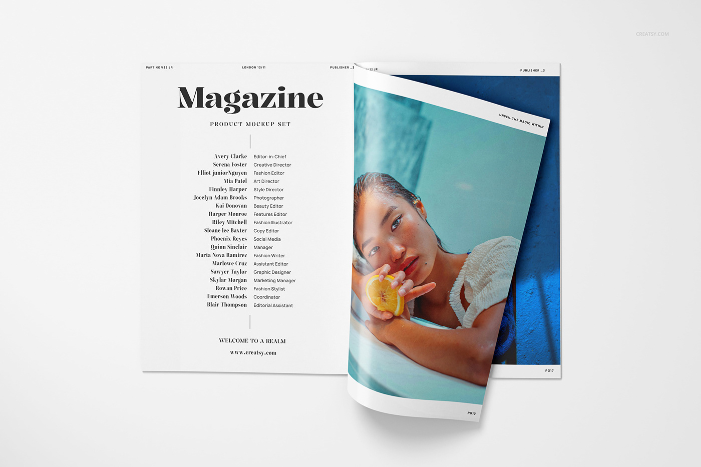 magazine editorial Mockup brand identity business marketing   photoshop Graphic Designer Brand Design a4