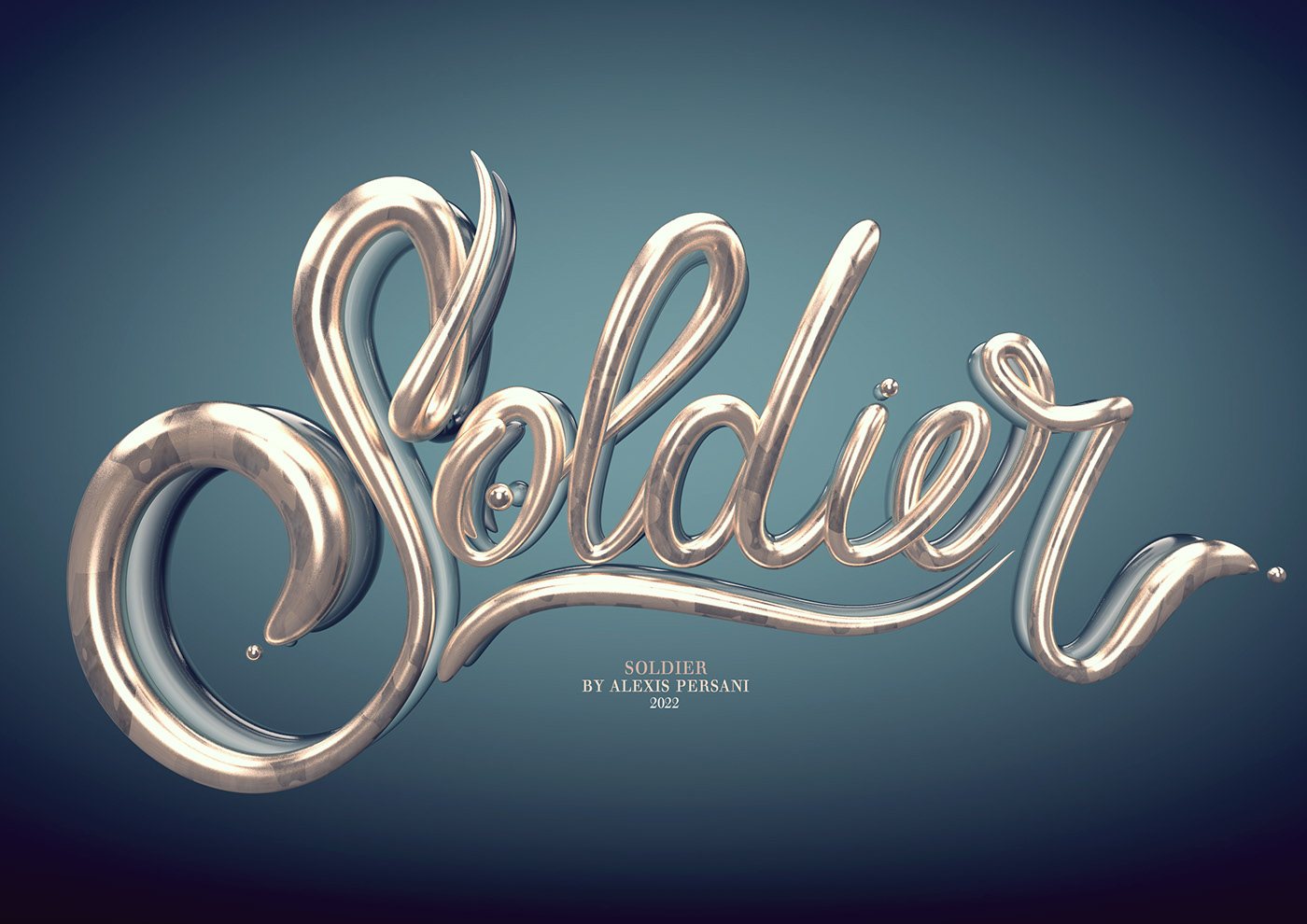 Adobe Photoshop Maxon Cinema 4d Wacom Intuos typography   Typographie font design art 3D 3D lettering