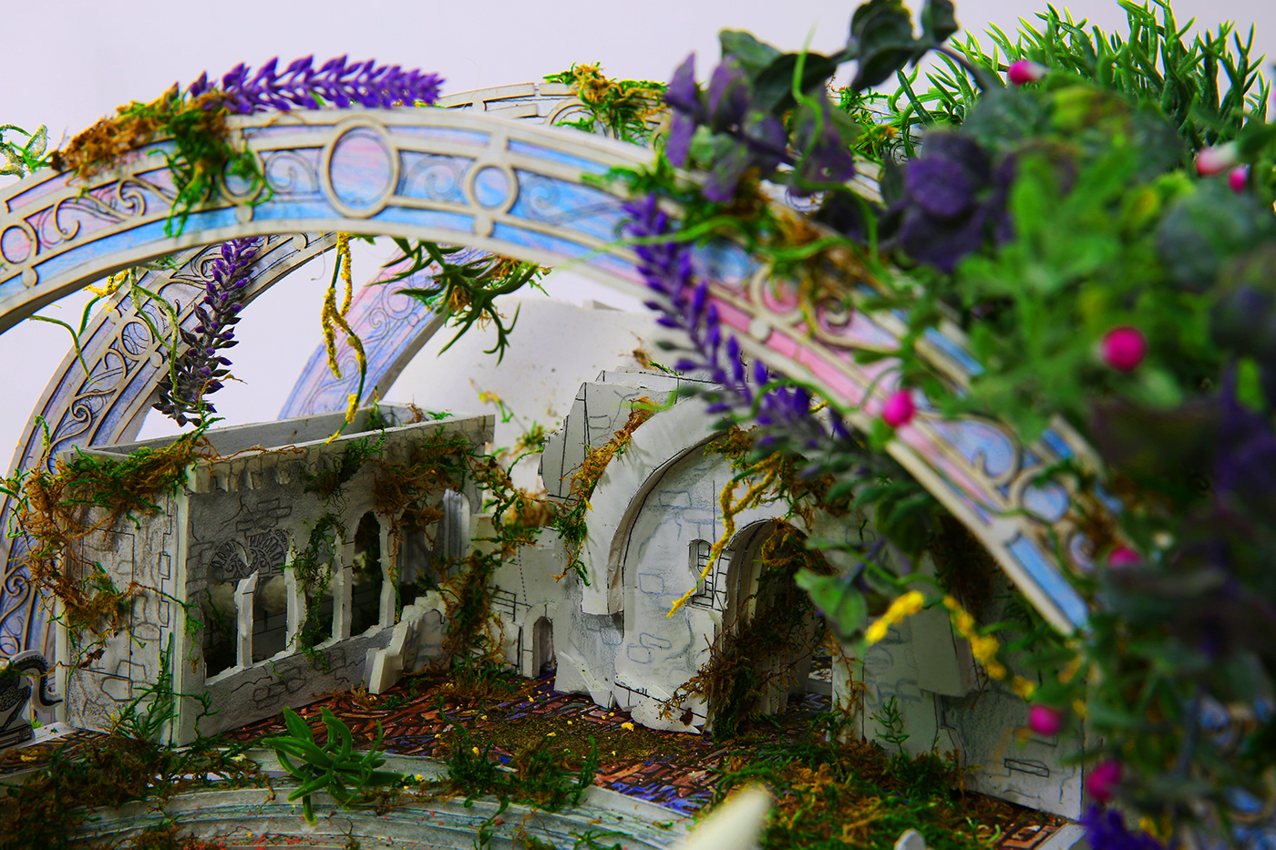 fantasy Film   set design  The Abarat Clive Barker Overgrown Vegetation palace Model Making concept design
