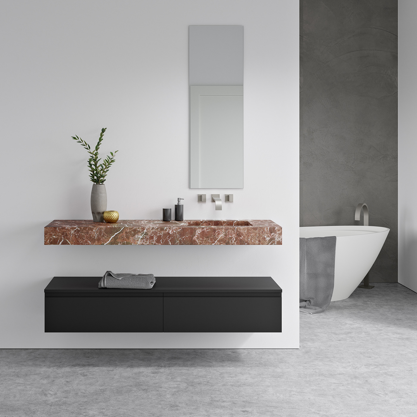 bath furniture CGI Render 3D bathroom archviz interiordesign Interior Marble