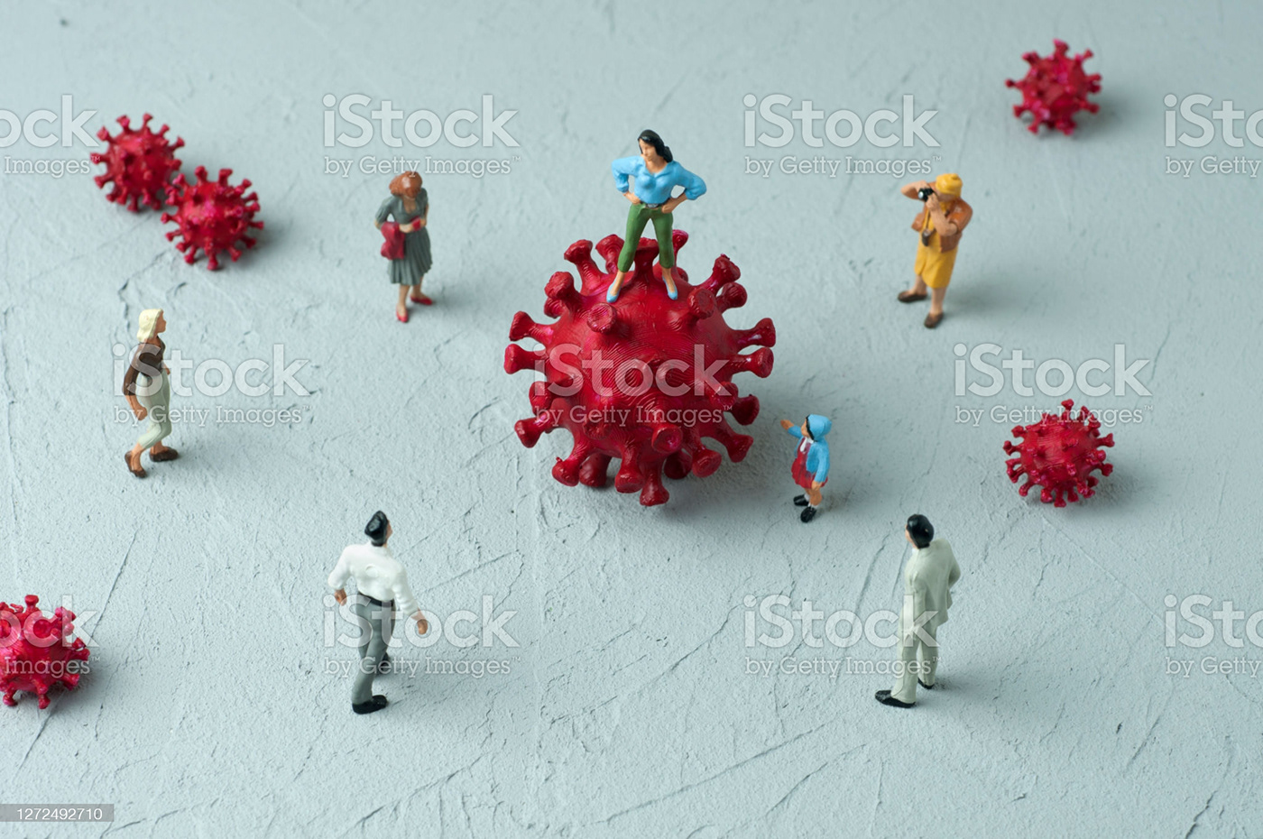 concepts Coronavirus COVID-19 epidemic fear figurine Health lockdown new normal people