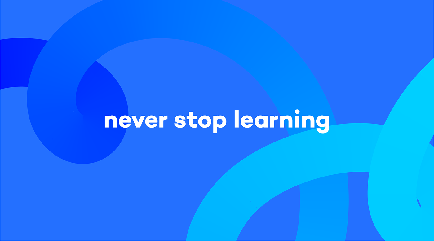 blue brand identity learning logo Onboarding visual identity Web Design 