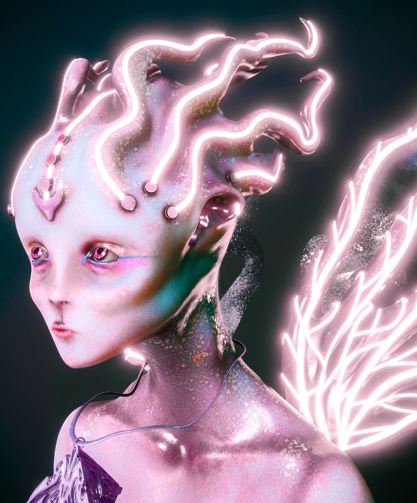 scifiart 3dart alien 3dmodeling Zbrush 3D Character design  Digital Art  ILLUSTRATION 