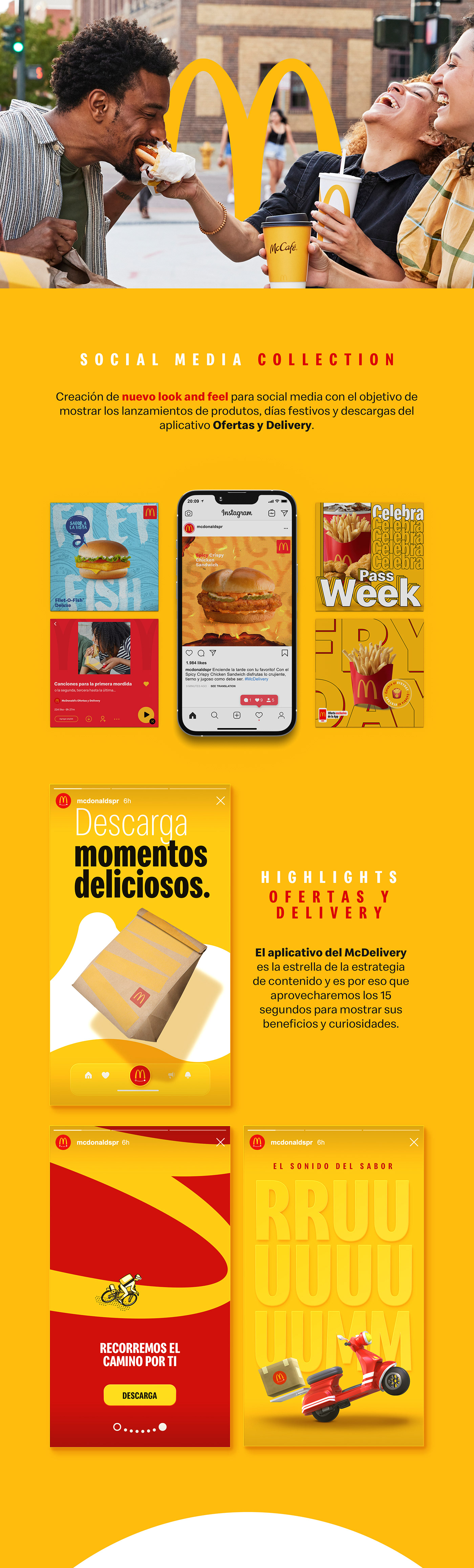 content Creative Direction  Food  McDonalds Social media post Socialmedia typography   social media