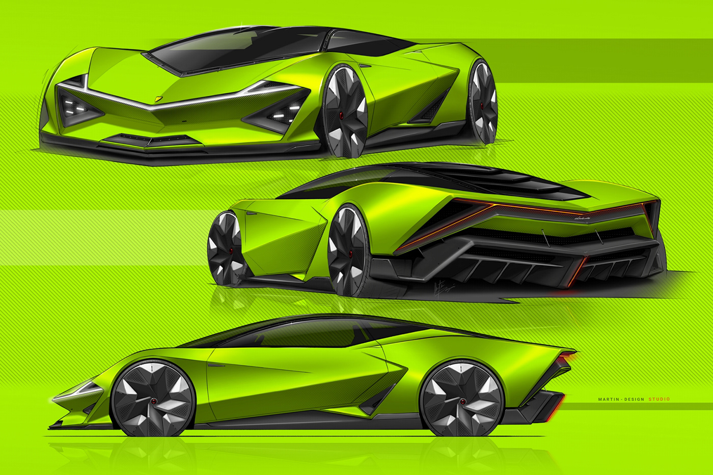 sketch lamborghini sport design proyect Digital Sketch Super Car