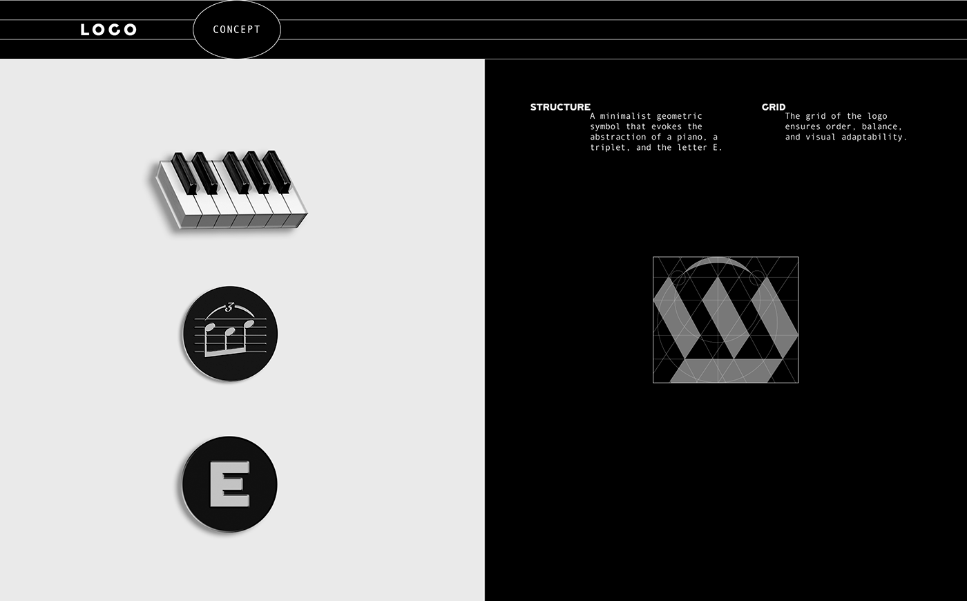 identity print Adobe Portfolio music vinyl Album black Website videogame UI ux Piano