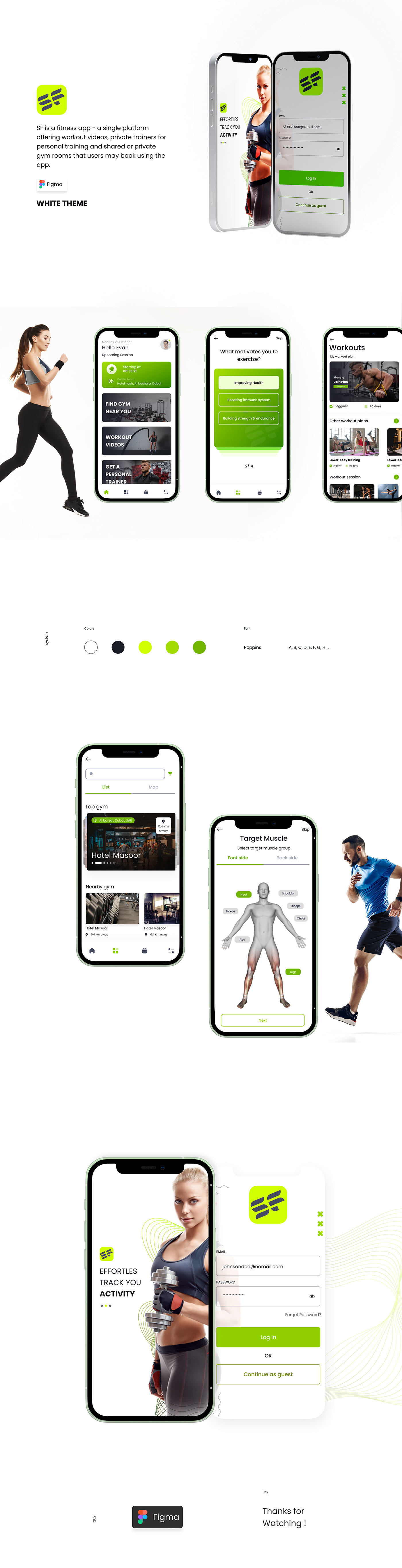 app app design fitness green UI ux workout