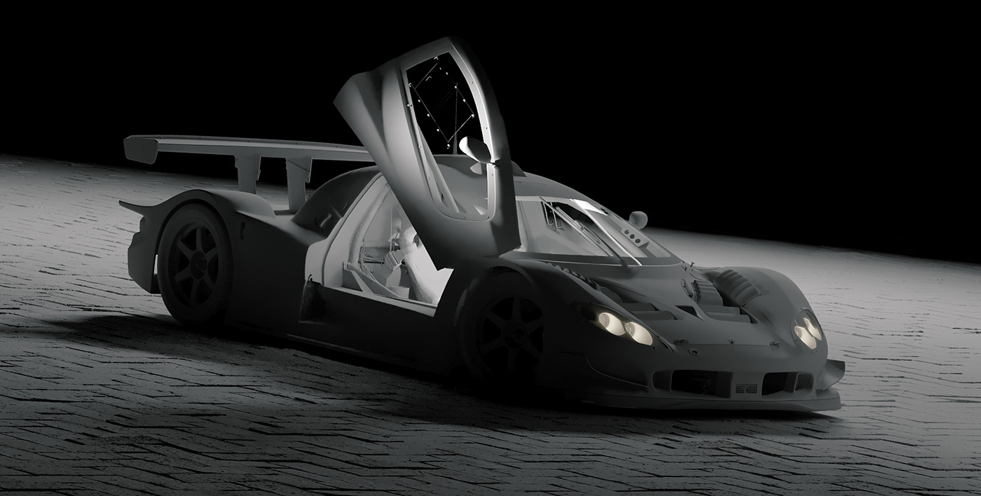 3d modeling car CG corona design graphic design  modeling Render supergt vfx