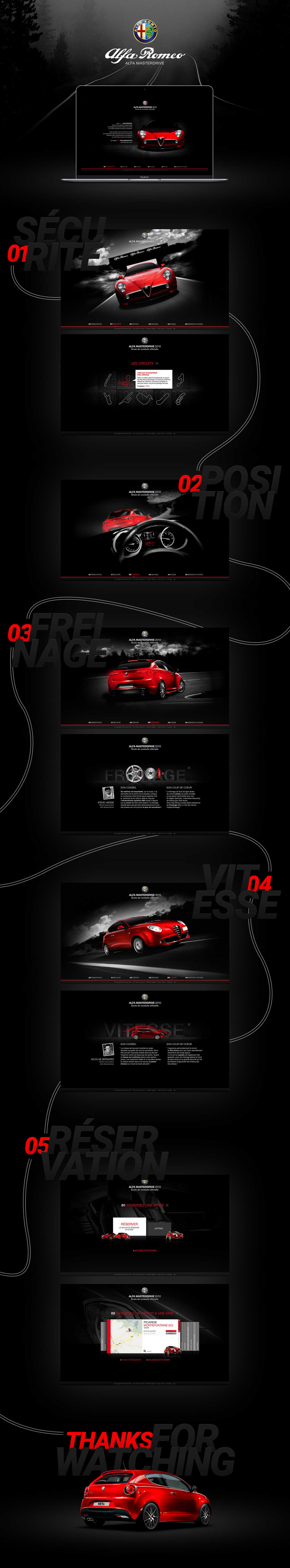 alfaromeo car automobile red italiancar Flash ArtDirection Webdesign Website