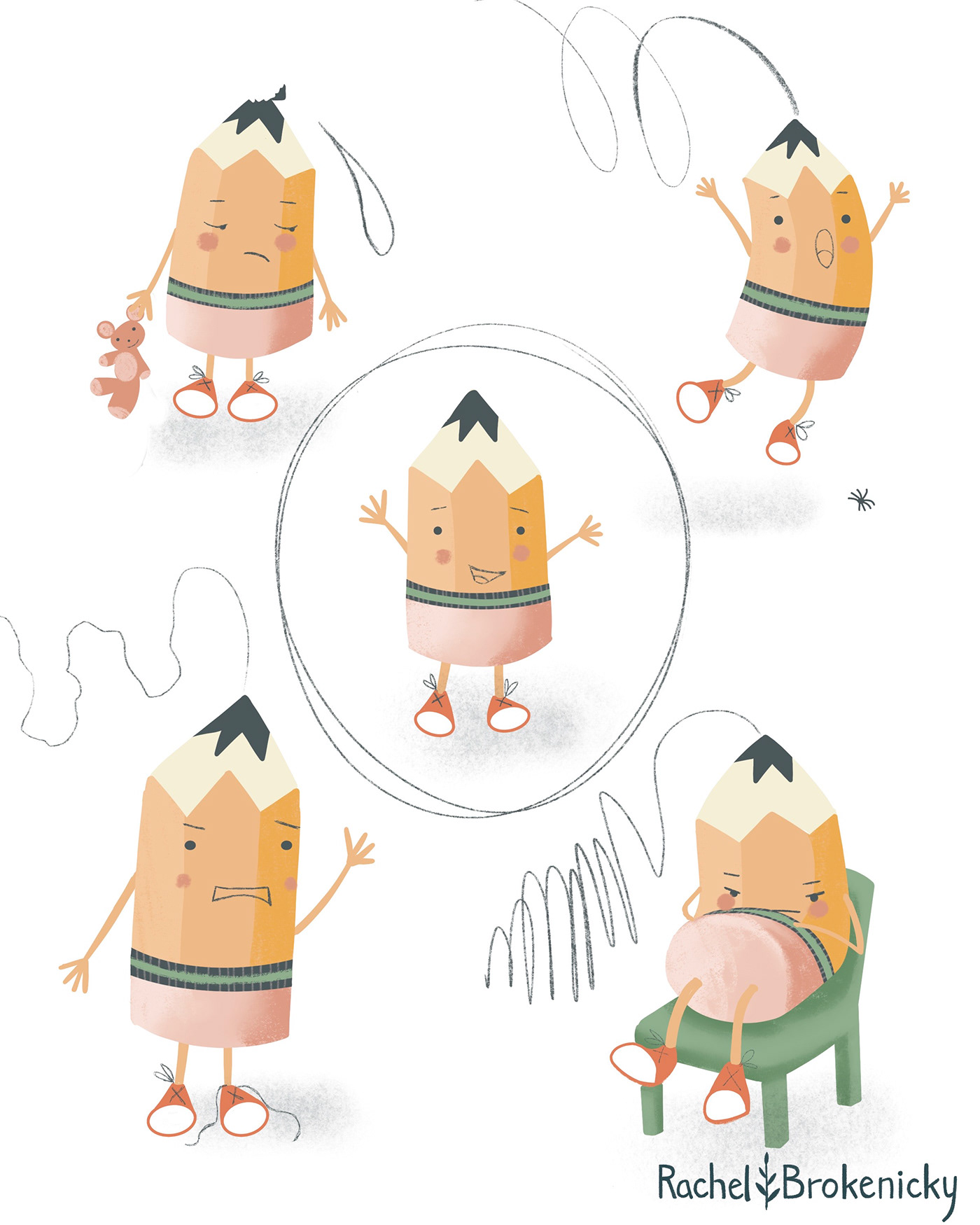 Character Sheet Characters Design childrens book Digital Art  emotions ILLUSTRATION  kidlit Procreate procreate illustration